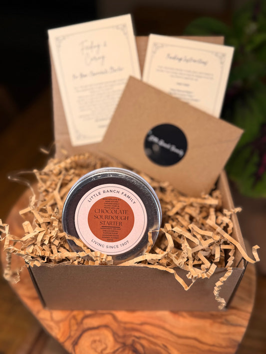 Live 118 Year Old Valrhona CHOCOLATE Sourdough Starter Includes Maintenance PDF & Chocolate Noir Loaf Recipe