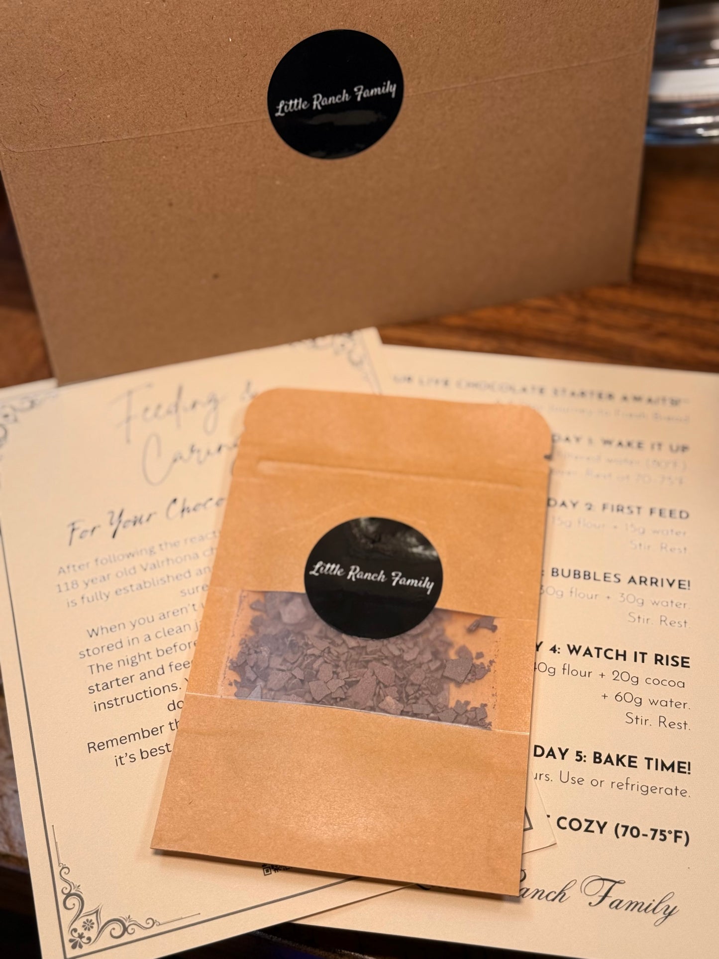 Our Valrhona Chocolate Dehydrated Sourdough Starter Kit!