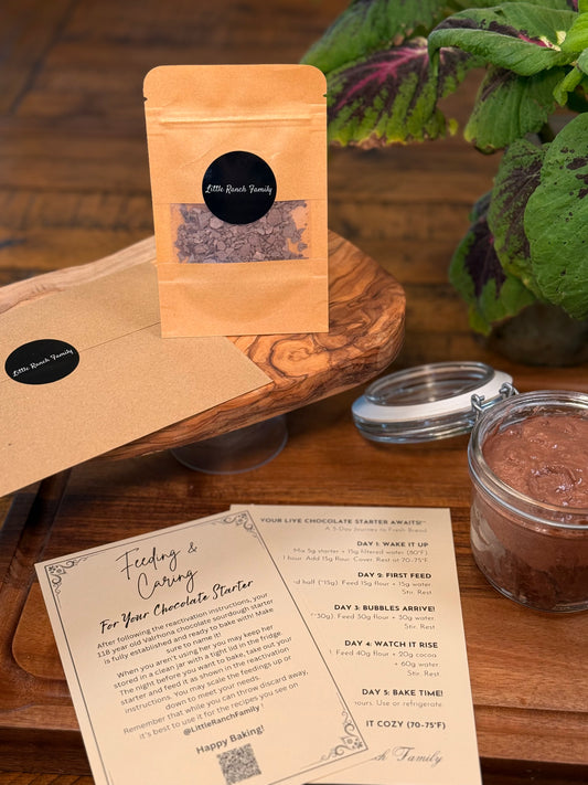 Our Valrhona Chocolate Dehydrated Sourdough Starter Kit!