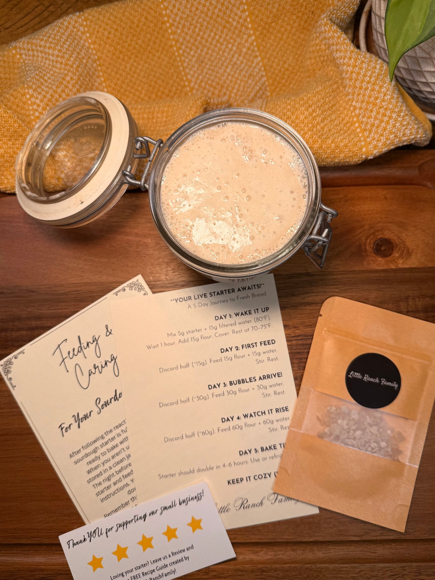 Little Ranch Family’s 118 Year Old Organic Sourdough Starter Kit!