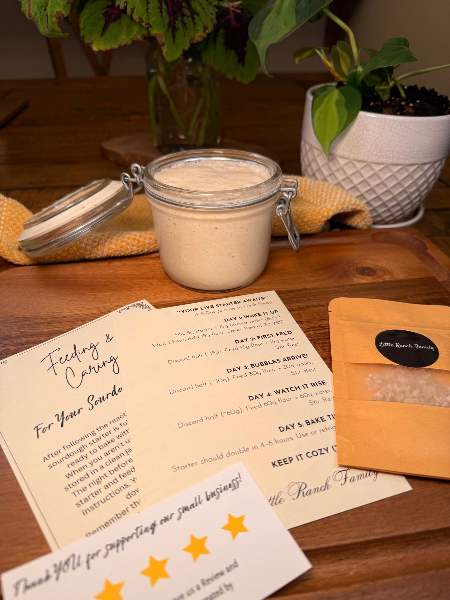 Little Ranch Family’s 118 Year Old Organic Sourdough Starter Kit!