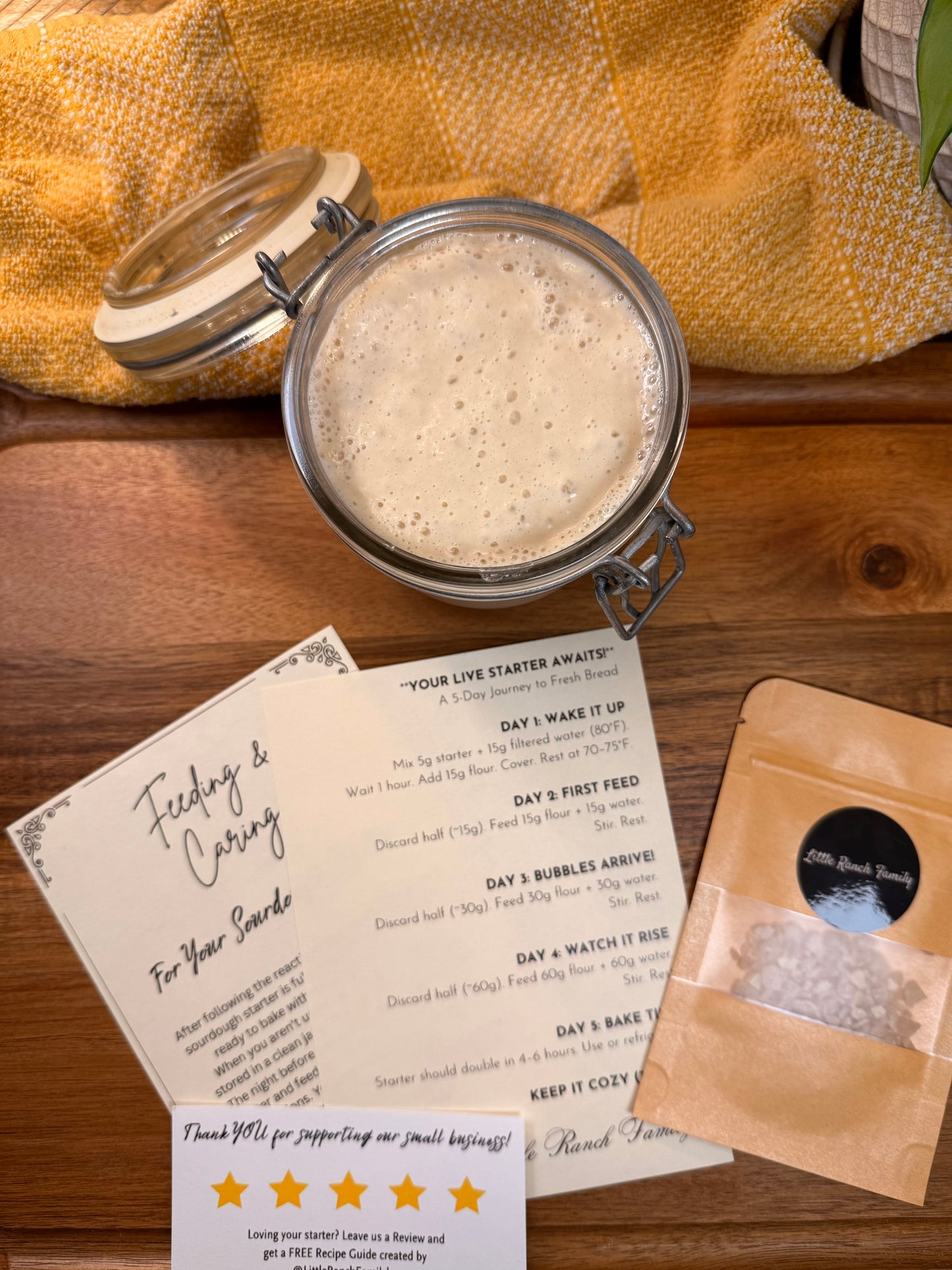 Little Ranch Family’s 118 Year Old Organic Sourdough Starter Kit!