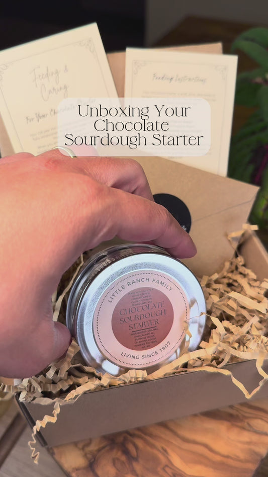 Live 119 Year Old Valrhona CHOCOLATE Sourdough Starter Includes Maintenance PDF & Chocolate Noir Loaf Recipe